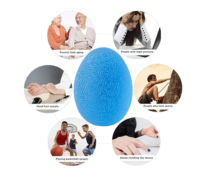 Firtrite EA79A2 Silicon Wrist Exerciser Massage Ball - Blue - Zoom Image 2