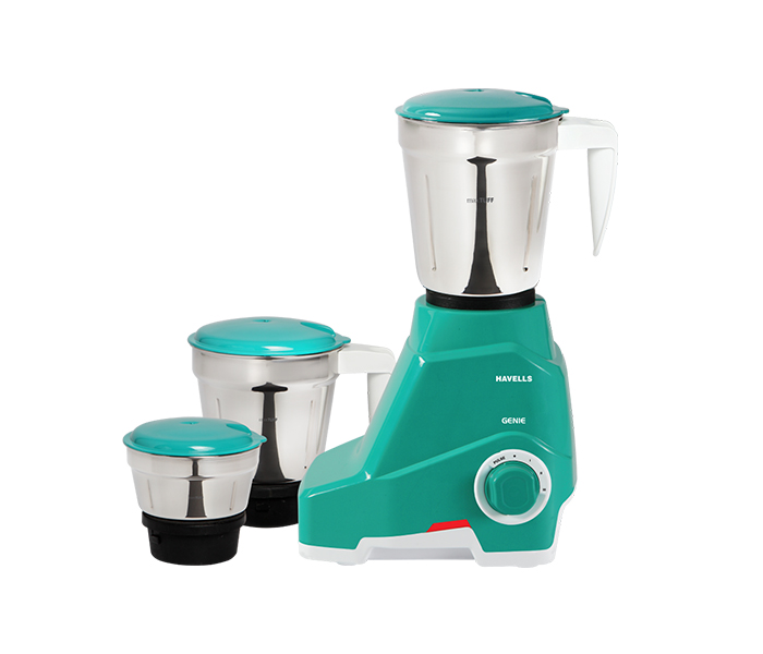 Havells Genie 500 Watts Mixer Grinder with 3 Steel Jar - Green - Zoom Image