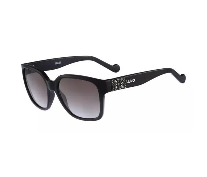 Liu Jo LJ621SR 001 Rectangle Ebony Frame & Black Gradient Mirrored Sunglasses for Women - Zoom Image