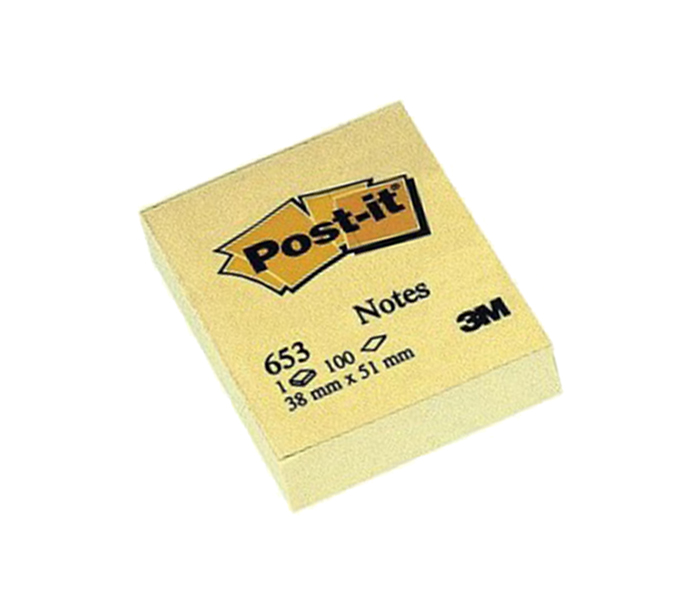 Post-it 653 1.5 x 2-inch Sticky Note - Canary Yellow - Zoom Image 3