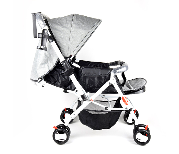 Baby Plus BP8483 Dismountable Cushion Baby Stroller - Grey - Zoom Image 1