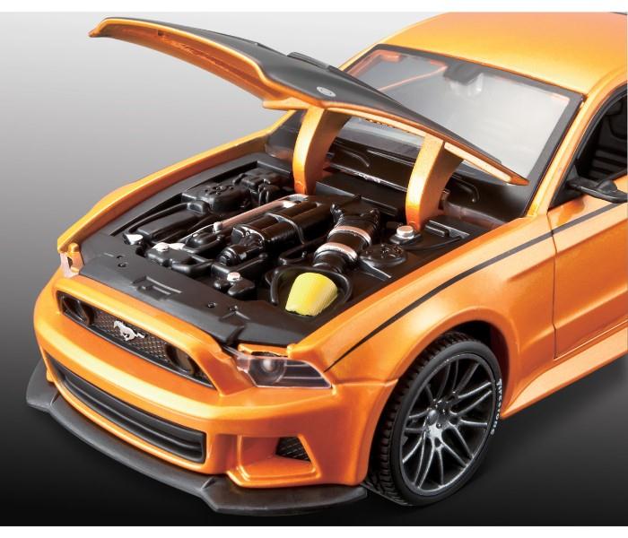 Maisto Tech 39127 SE Al Ford Mustang Street Racer Orange and Black - Zoom Image 1