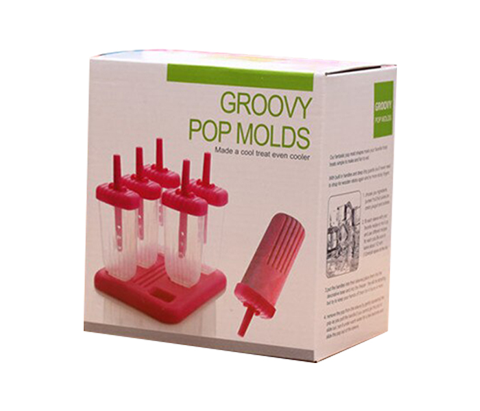 6 Pieces Groovy Pop Mold Popsicle Box Ice Cream Tool - Pink - Zoom Image 3