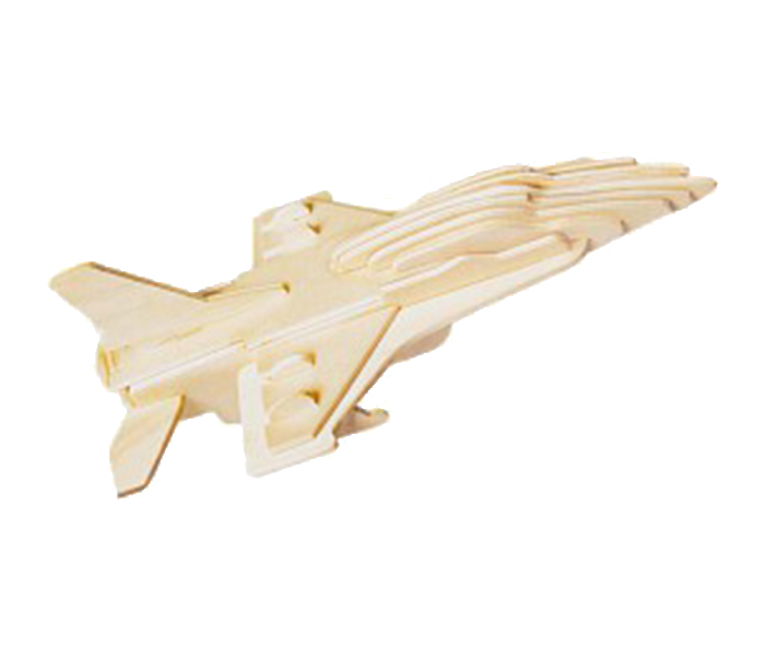 HR102 Hong Ri Woodcraft Construction Kit F-16 Fighter Plane Wooden Puzzle - Zoom Image 4