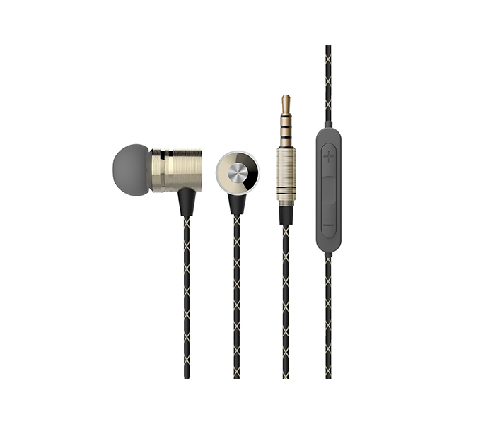 Vidvie HS-606 Handfree Headset with Mic - 125cm, Gold - Zoom Image 2