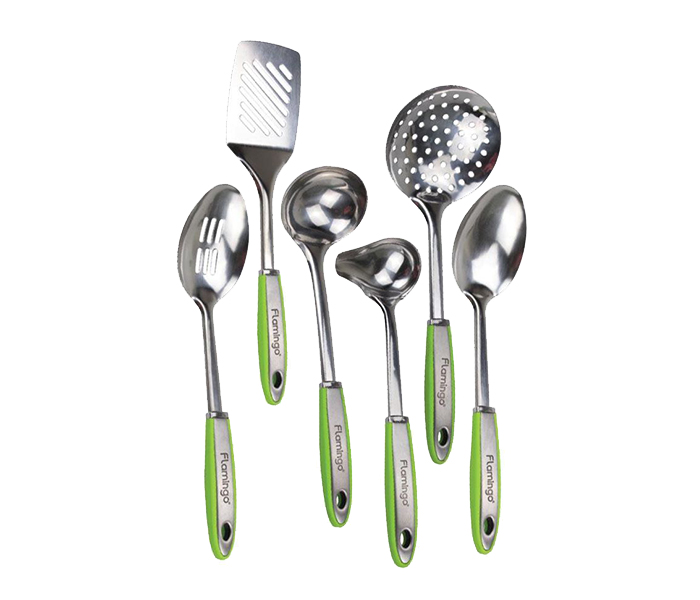 Flamingo FL4100KWST Kitchen Wares Utensil Set 7pcs - Green - Zoom Image 1