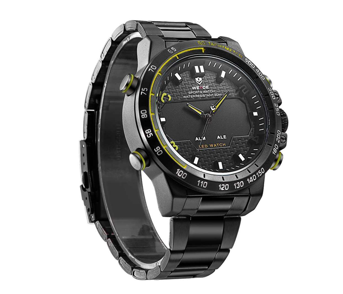 Weide WH-6102MB Analog and LED Digital Watch Yellow and Black - Zoom Image 2