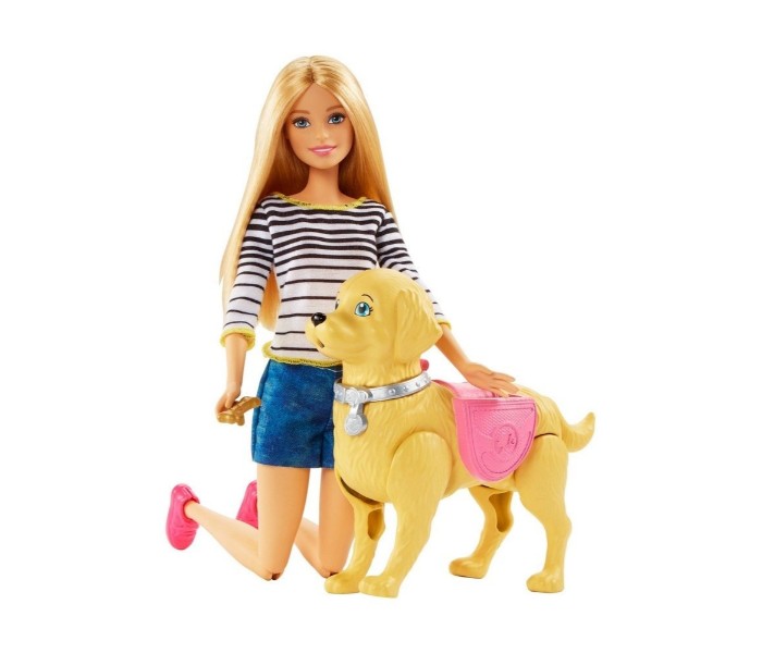 Barbie DWJ68 Walk and Potty Pup Spring Feature Pet Assorted - Zoom Image 1