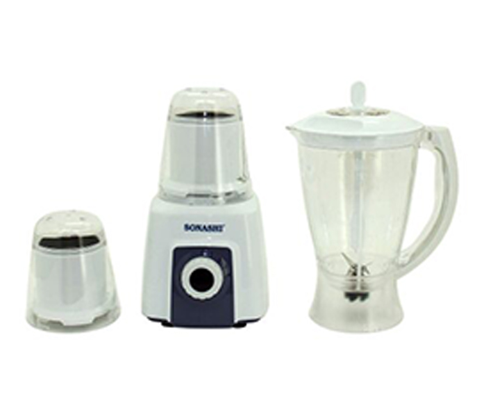 Sonashi SB-155 3-in-1 Stand Blender with Unbreakable Jar & Mill - White - Zoom Image 1