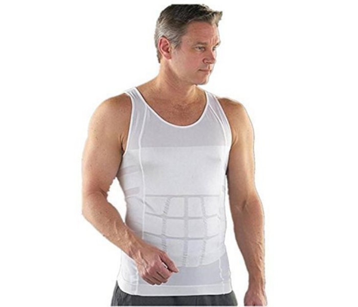 Slim N Lift Slimming Shirt For Men White - XXL - Zoom Image 2