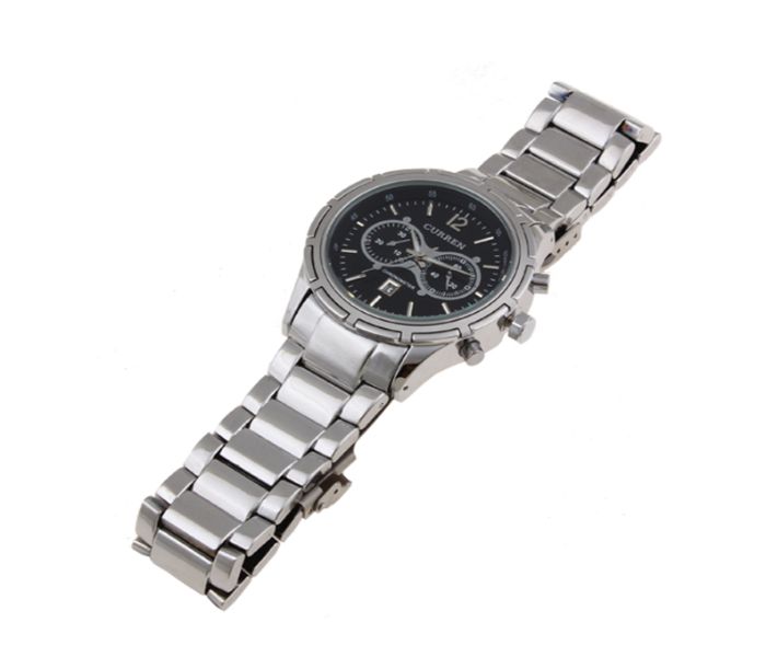 Curren 8045 Stainless Steel Analog Watch For Men Black - Zoom Image 2