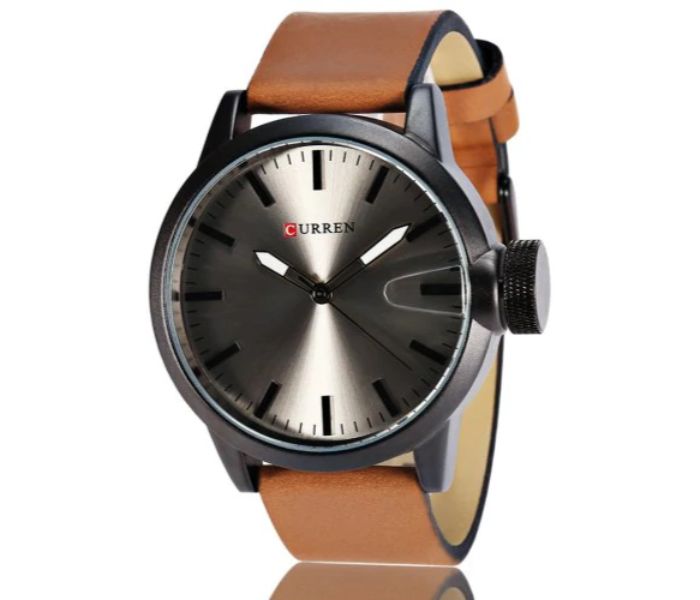 Curren 8208 Casual Analog Quartz Watch For Men Black And Silver - Zoom Image 1