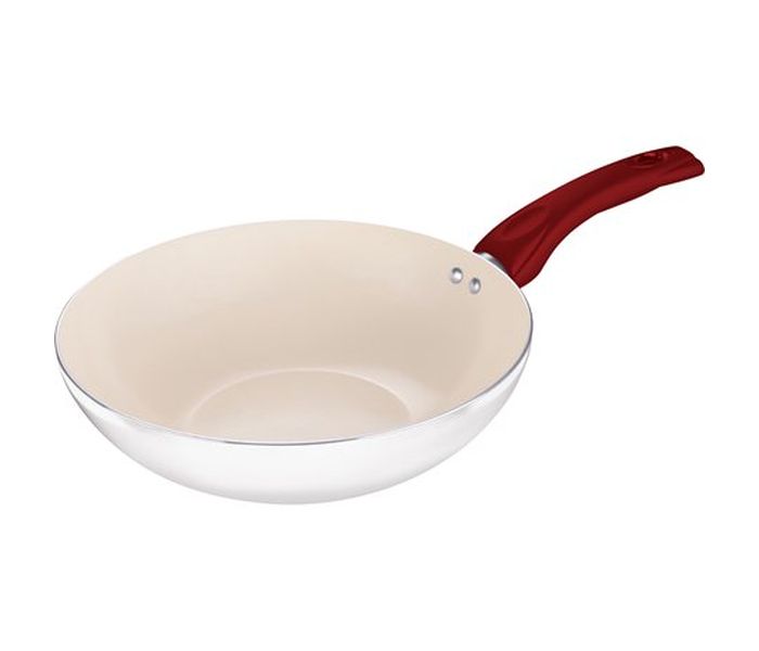 Lamart LT1076 28CM Non-Stick Ceramic Wok Pan - White - Zoom Image