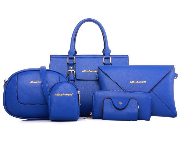 Elegant Women Shoulder Bag Set of 6 Piece 32084 Blue - Zoom Image