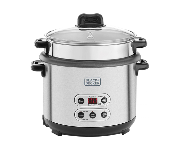 Black and Decker RPC1800-B5 1.8 Litre Rice and Pasta Cooker - Silver - Zoom Image 2