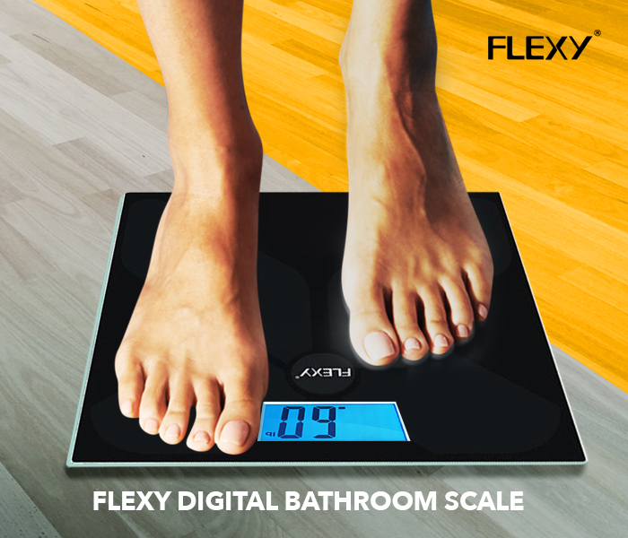 Flexy FDS300VY Digital Bathroom Scale - Black - Zoom Image 1