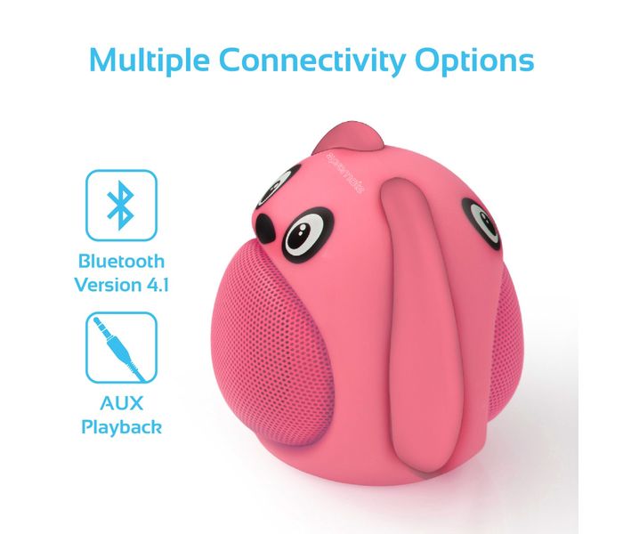 Promate Snoopy Mini High-Definition Wireless Dog Speaker - Pink - Zoom Image 2