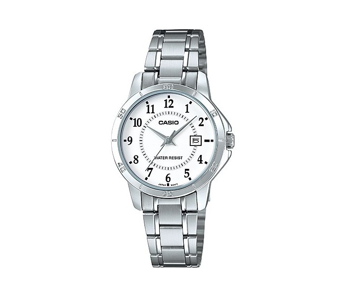 Casio LTP-V004D-7BDF Womens Analog Watch Silver and white - Zoom Image