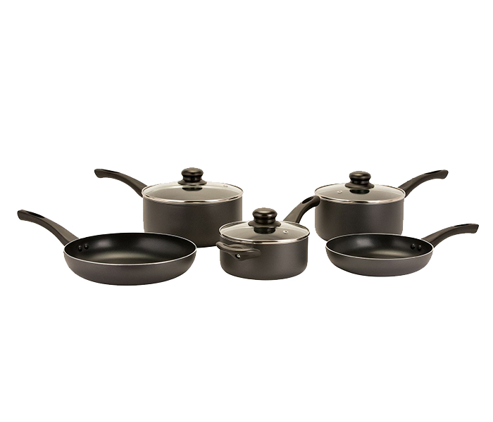 Royalford RFU9066 8 Pieces Aluminum Non-Stick Cookware Set - Black - Zoom Image 3