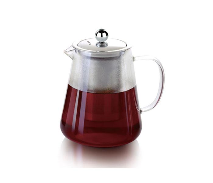 Royalford RF8264 960 ml Glass Tea Pot with Stainless Steel Strainer - Zoom Image