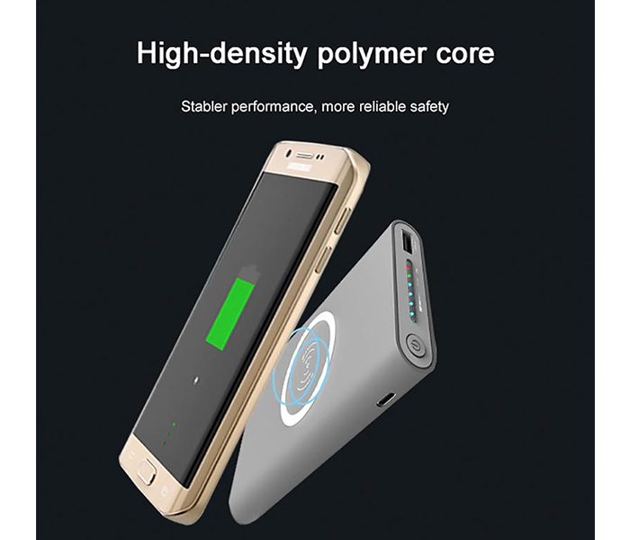 10000 mAh Qi Certified Wireless Charging Power Bank with LED Indicator - Zoom Image 1