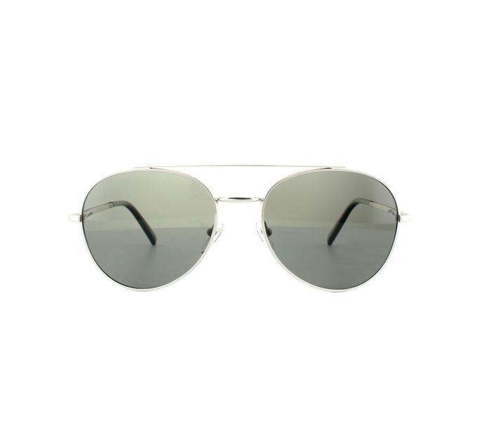 Mont Blanc MB 605S 16D Aviator Silver & Black Frame and Smokey Black Mirrored Sunglasses for Men - Zoom Image 2