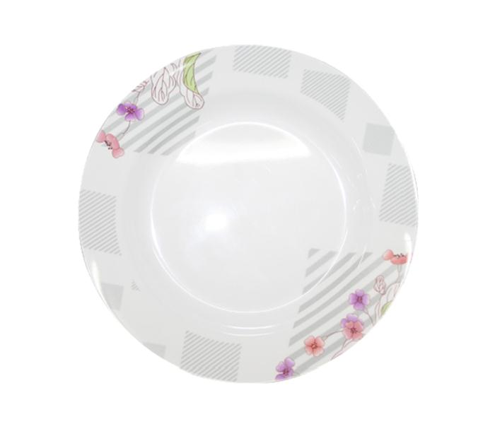 Royalford RF7068 10-inch Melamine Ware Sweet Lilac Thai Deep Plate - White - Zoom Image