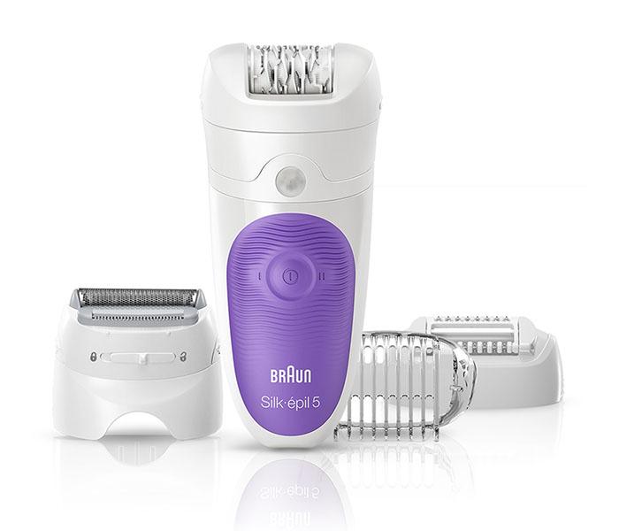 Braun SE 5541 Wet & Dry Cordless Epilator - White & Purple - Zoom Image 2