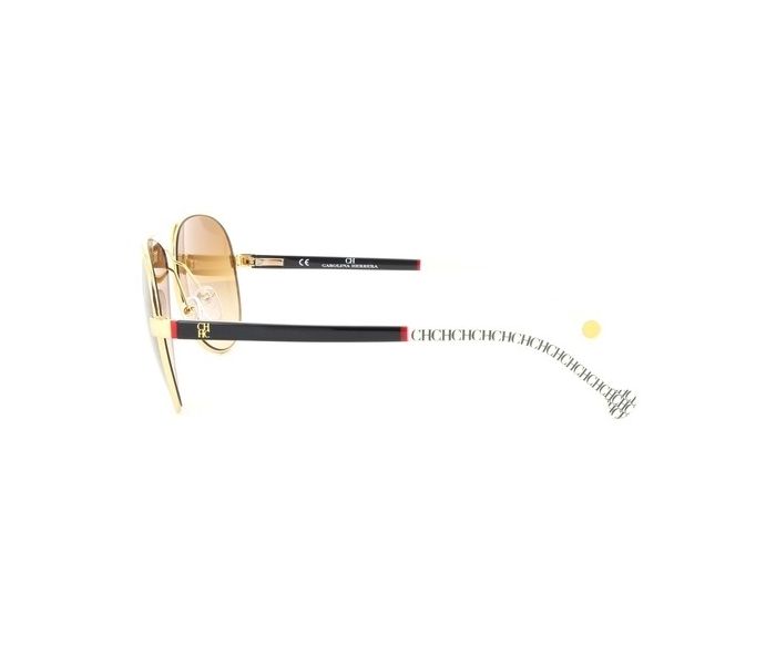 Carolina Herrera SHE070 300G Aviator Gold Frame & Gold Gradient Mirrored Sunglasses for Women - Zoom Image 2