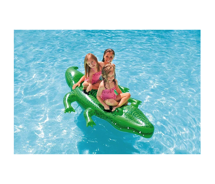 Intex ZX-58562 Giant Gator Ride-on Floating Raft - Green - Zoom Image 1