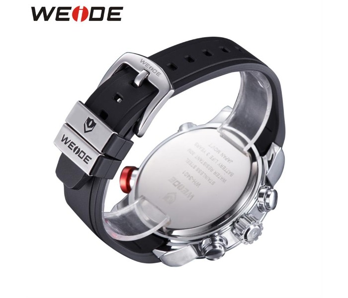 Weide WH 3401PU Mens Analog and Digital Watch Black and Silver - Zoom Image 3