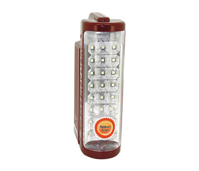 Sonashi SEL-698SP 24 Piece Rechargeable LED Lantern with Solar Panel & Mobile Charging Function - Red - Zoom Image 2