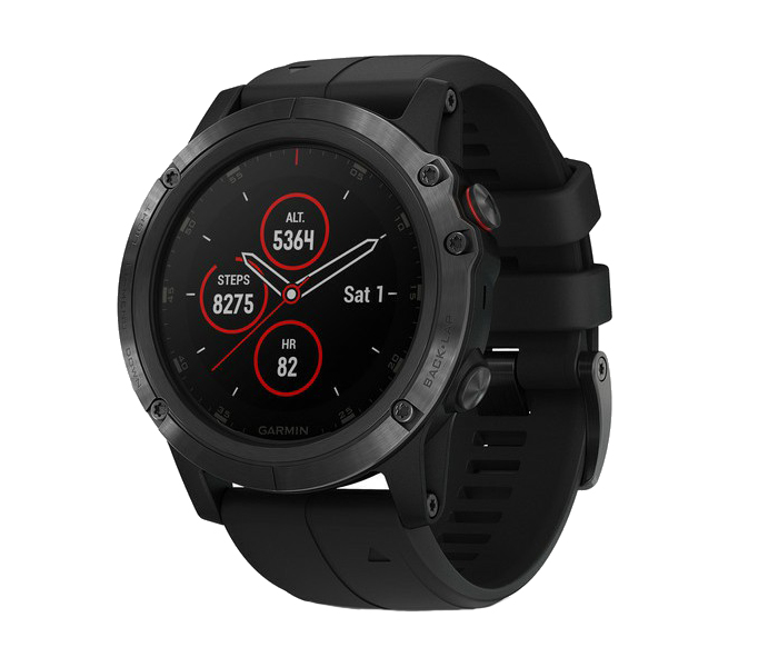 Garmin 010-01989-01 Fenix 5X Plus Smartwatch - Black with Black Band - Zoom Image 9