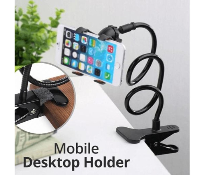 ZE Flexible Strong Goose Neck Double V Clip Desktop Bed Selfie Mount Holder ZFVDH5 Multicolor - Zoom Image 3