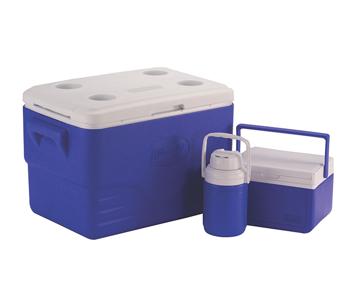 Coleman 6281A758G 36, 5 Quart & 0.3 Gallon Cooler 3 Piece Combo - Blue - Zoom Image