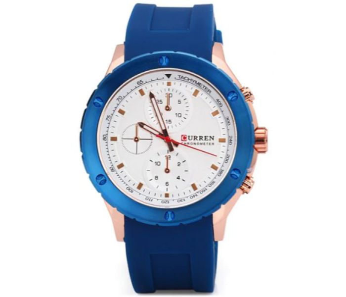 Curren 8165 Analog Quartz Watch For Men Blue - Zoom Image 4