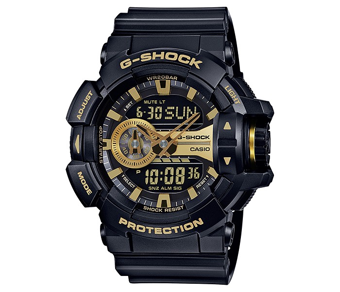 Casio G Shock GA-400GB-1A9DR Mens Analog and Digital Watch Black and Gold - Zoom Image