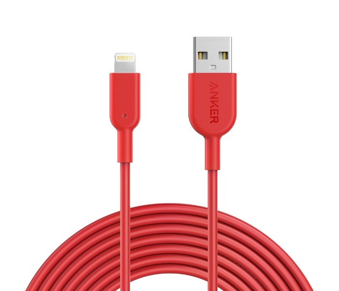 Anker A8434 Powerline II Lightning Cable 10 ft Red - Zoom Image 5