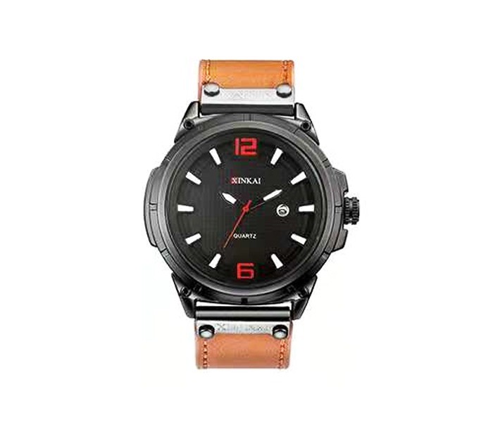 Xinkai IX-6870-3 Alexo Five  Jupings Fashion Leather Watch for Men Brown - Zoom Image