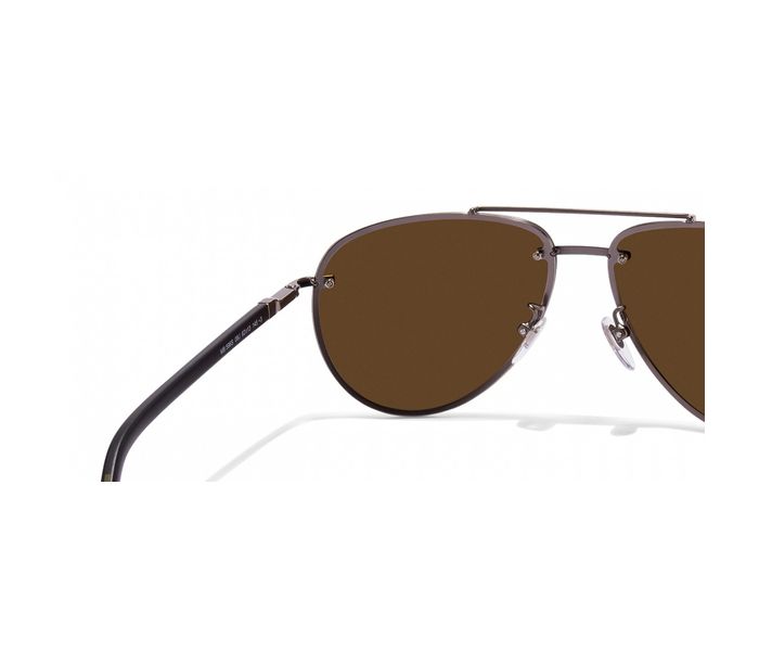 Mont Blanc MB 596S 08J Aviator Gunmetal & Black Frame and Brown Mirrored Sunglasses for Unisex - Zoom Image 4