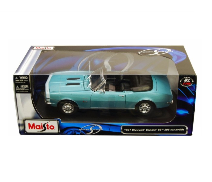 Maisto Tech 31684 1:18 SE (A) 1967 Chevrolet Camaro SS 396 Convertible Blue - Zoom Image 2