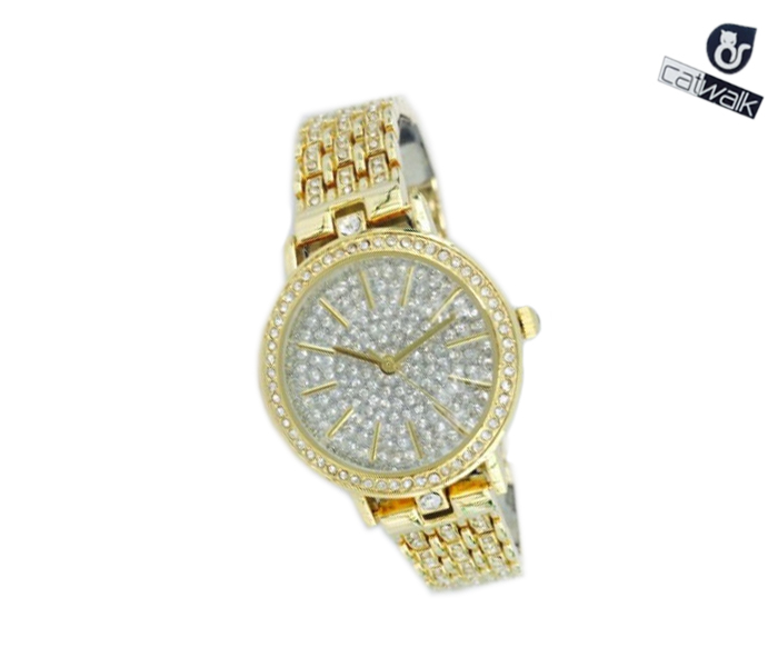 Catwalk CW-986 Genuine quality Fashionable Cz Watch For Women Gold - Zoom Image