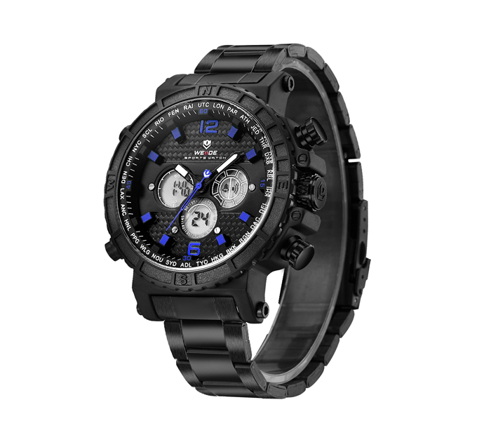 Weide WH-6305MB Analog and Digital Watch Black and Blue - Zoom Image 2