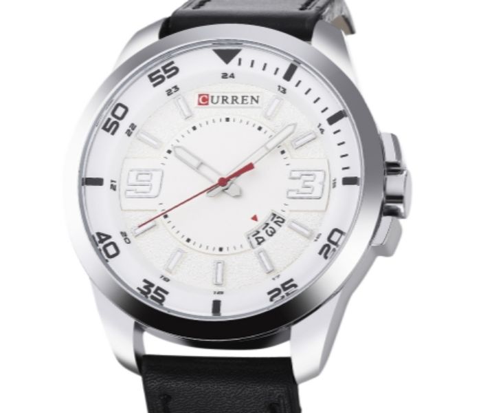 Curren 8213 Casual Date Display Quartz Watch For Men Black and White - Zoom Image 2