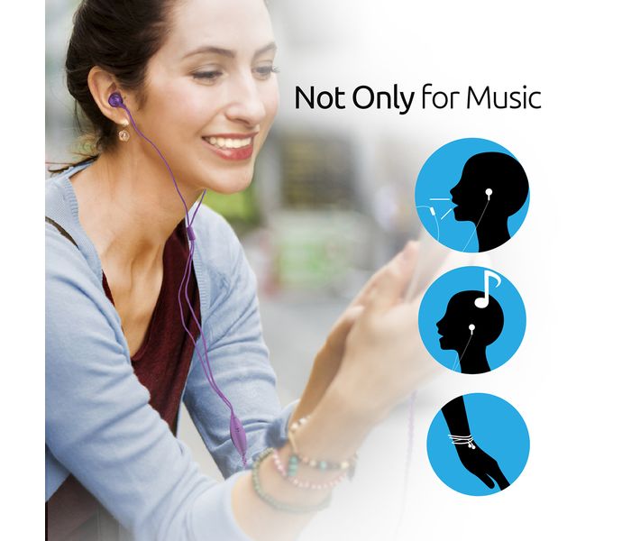 Promate Retro Wristband Headphones with Noise Cancellation, Purple - Zoom Image 2