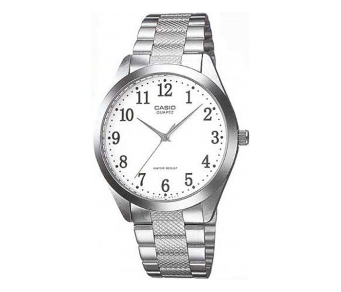 Casio MTP-1274D-7BDF Mens Analog Watch Silver and White - Zoom Image