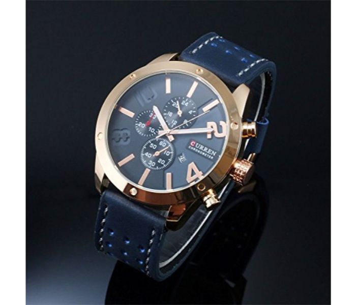 Curren 8243 Quartz Watch For Men Blue and Black - Zoom Image 1