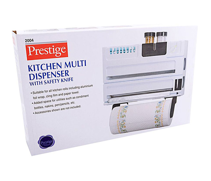 Prestige PR2004 Kitchen Dispenser with Safety Knife, White - Zoom Image 1