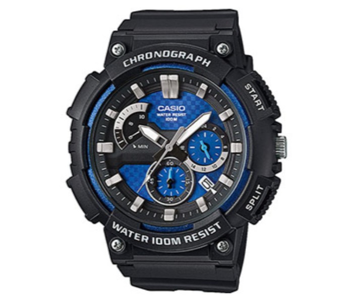 Casio MCW-200H-2ADF Mens Analog Watch Black and Blue - Zoom Image