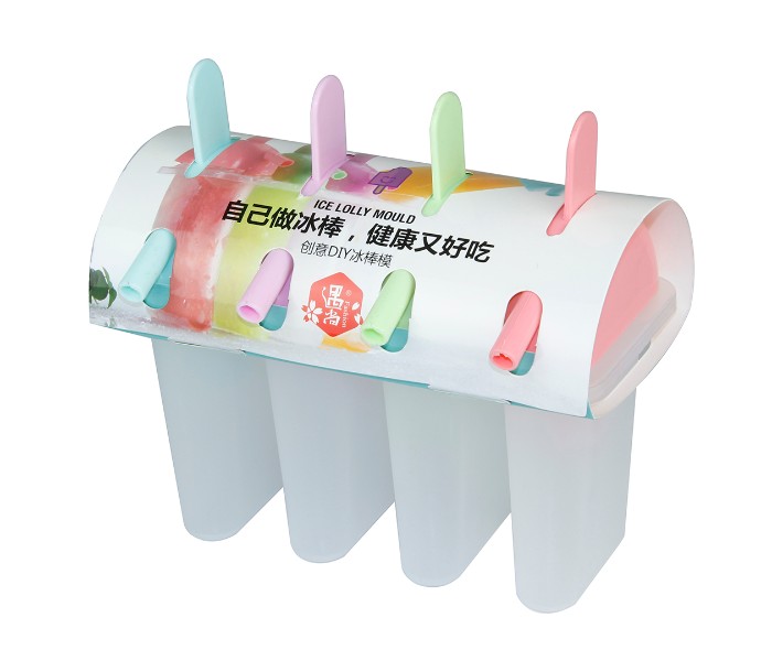 Taqdeer YN-871 Lovely Handle Creative Ice Making Patterns Plastic Ice Cream Mold Multicolor - Zoom Image 1